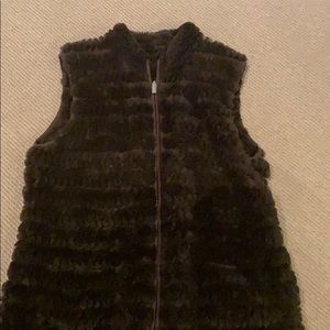 Henig furs rabbit vest for casual and dressy wear